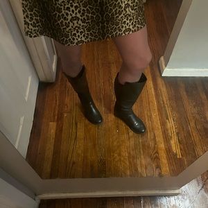 Black knee high boots